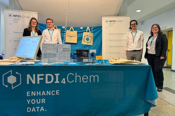 NFDI4Chem-Booth at the Chemie-Dozenten-Tagung 2024 in Aachen.